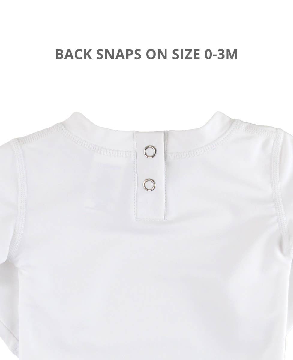 RuggedButts - Boys White Long Sleeve Rash Guard: White