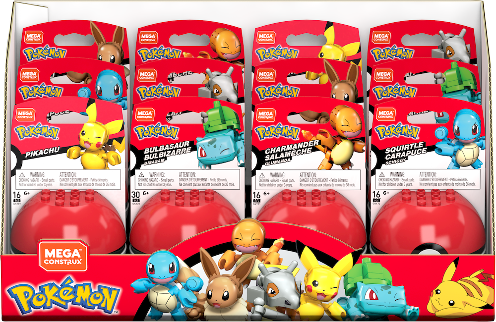 MEGA Construx Pokémon Evergreen Poke Ball Assortment with six buildable figures