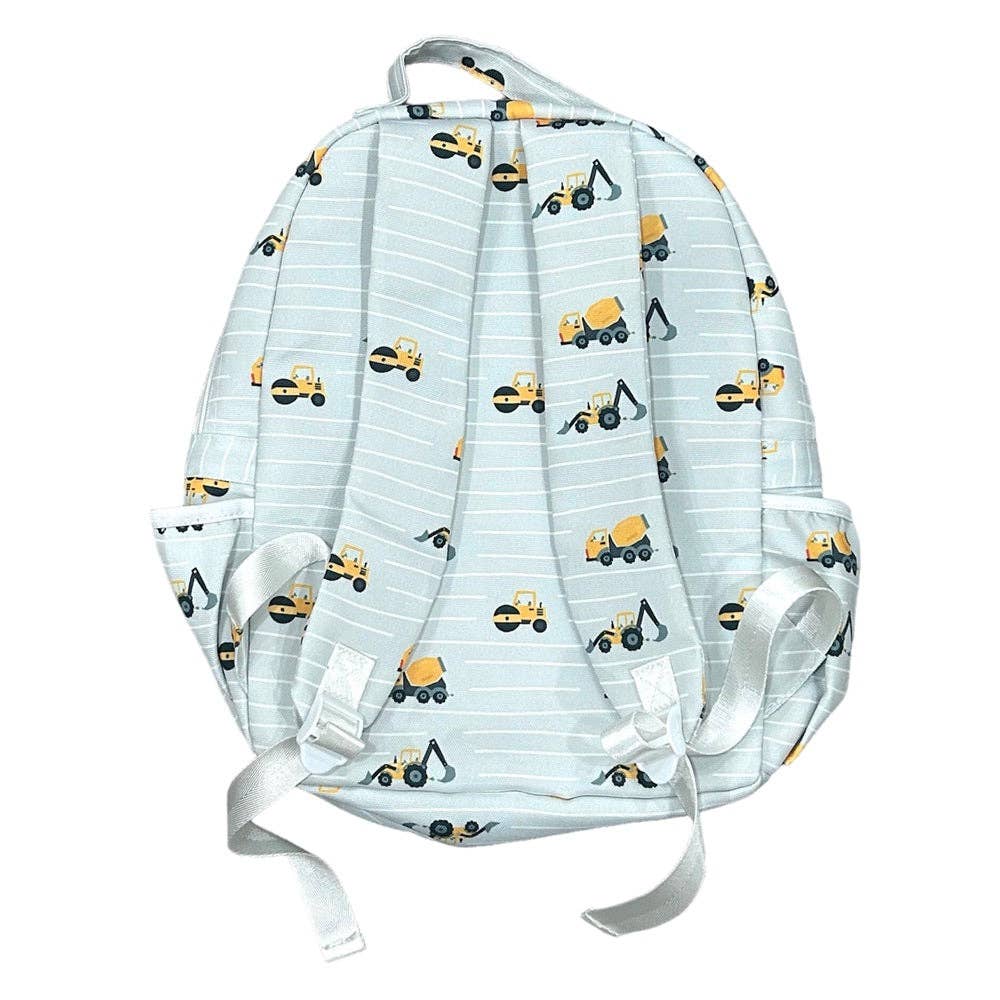 Toddler Backpack - Construction on Grey