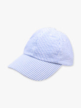 Load image into Gallery viewer, RuggedButts - Kids Classic Blue Seersucker Baseball Hat
