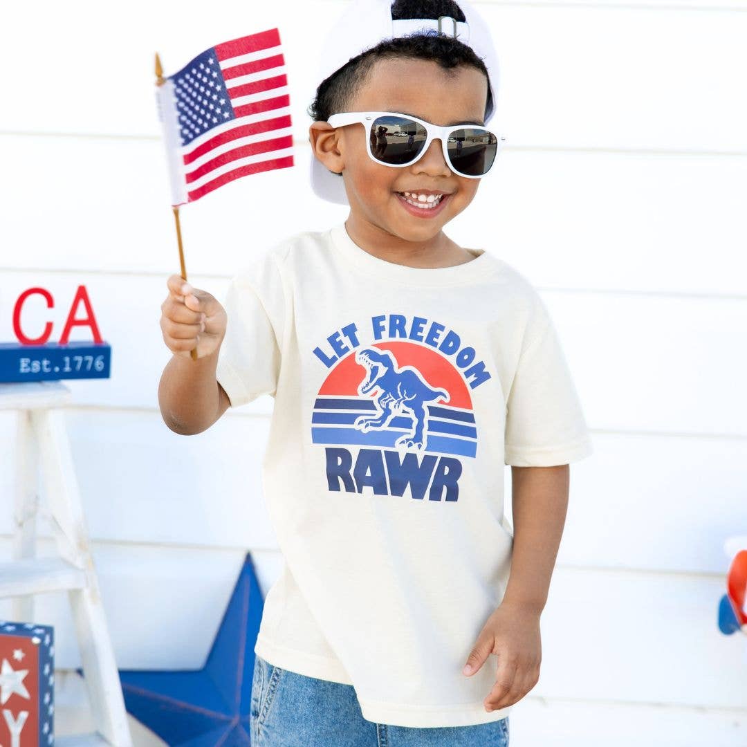 Let Freedom Rawr Short Sleeve T-Shirt - Kids 4th of July