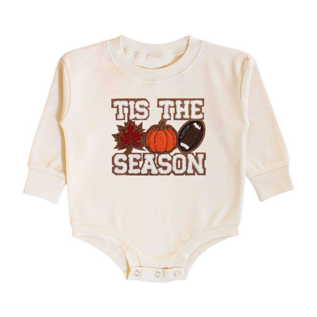 Tis The Season Pumpkin Patch Long Sleeve Romper - Fall Baby