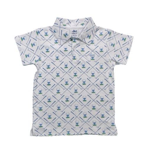 White Golf Signature Pima Polo