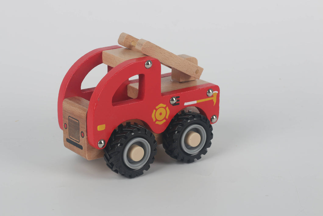 Birchwood Trading - Fire Truck Wooden Toy