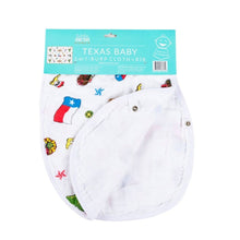 Load image into Gallery viewer, Little Hometown - 2-in-1 Burp Cloth and Bib: Texas Baby (Unisex)
