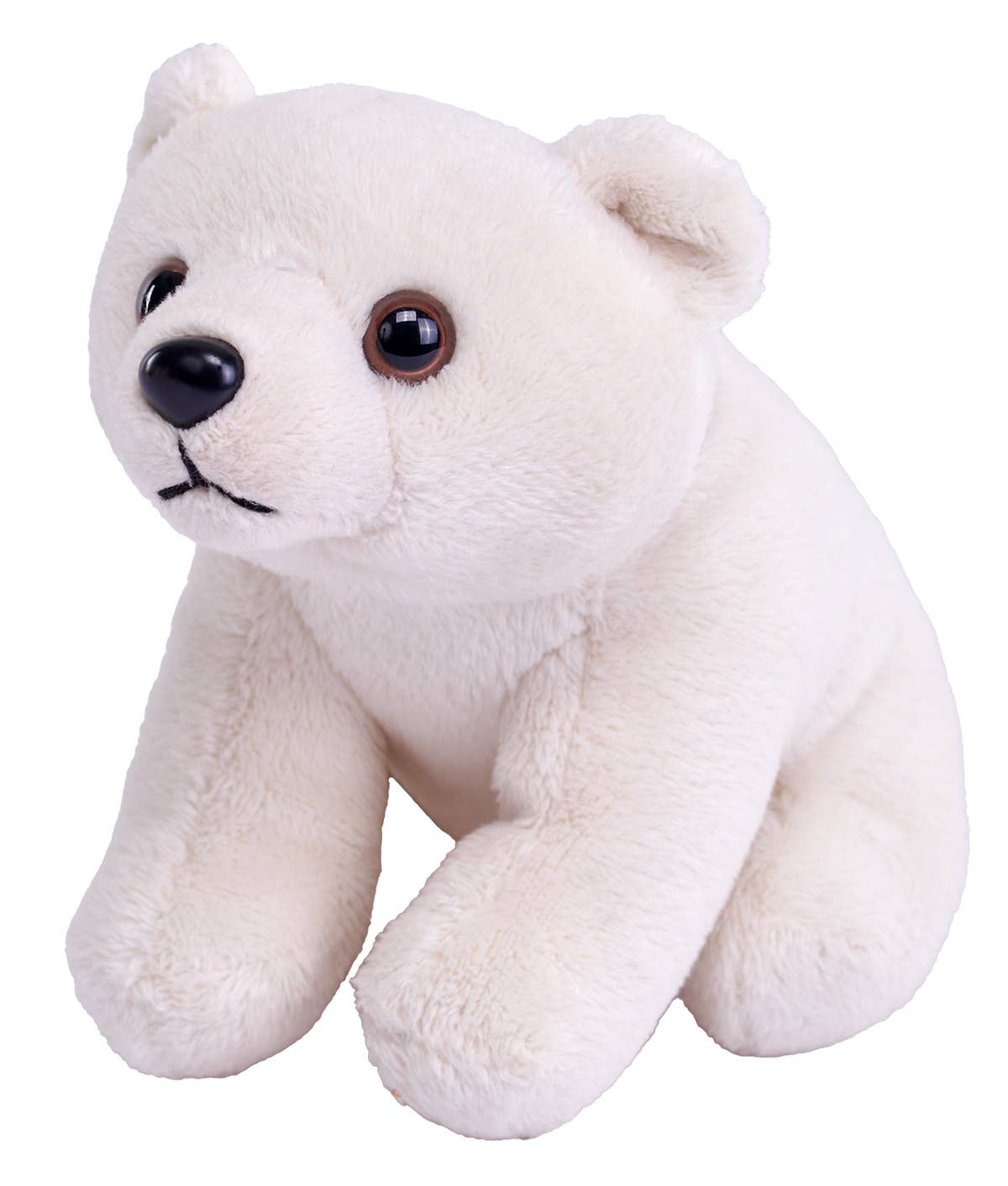 Pocketkins-Eco Polar Bear by Wild Republic, small plush toy in soft white, bead-free construction