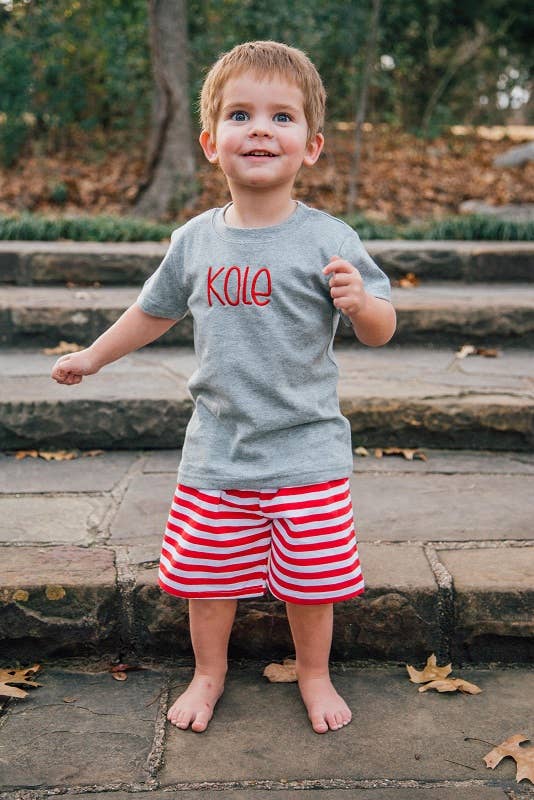 Grey Love That Cotton short sleeve tee with double-stitched seams