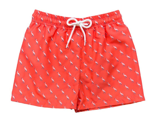 Saint Simons Swim Trunk - Coral Herons