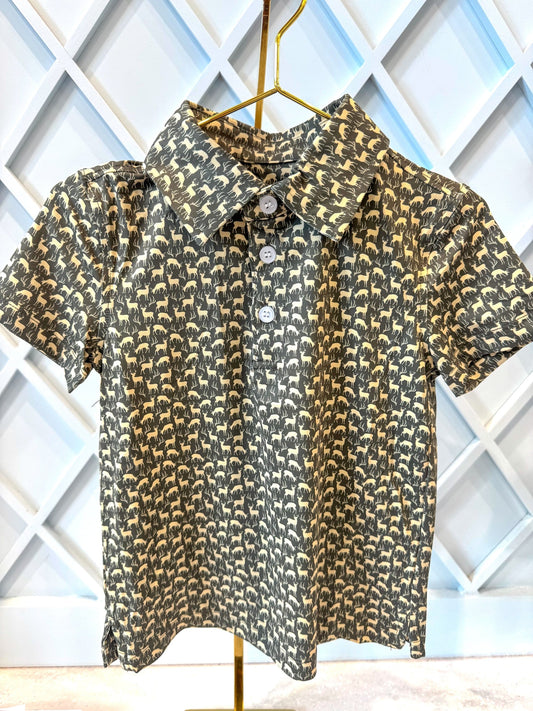 Trophy Buck Print Polo