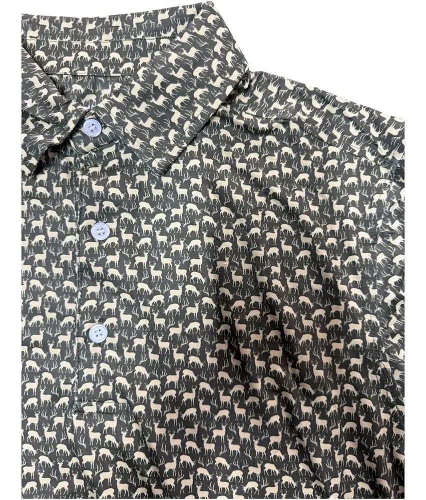 Men’s Trophy Buck Print Polo
