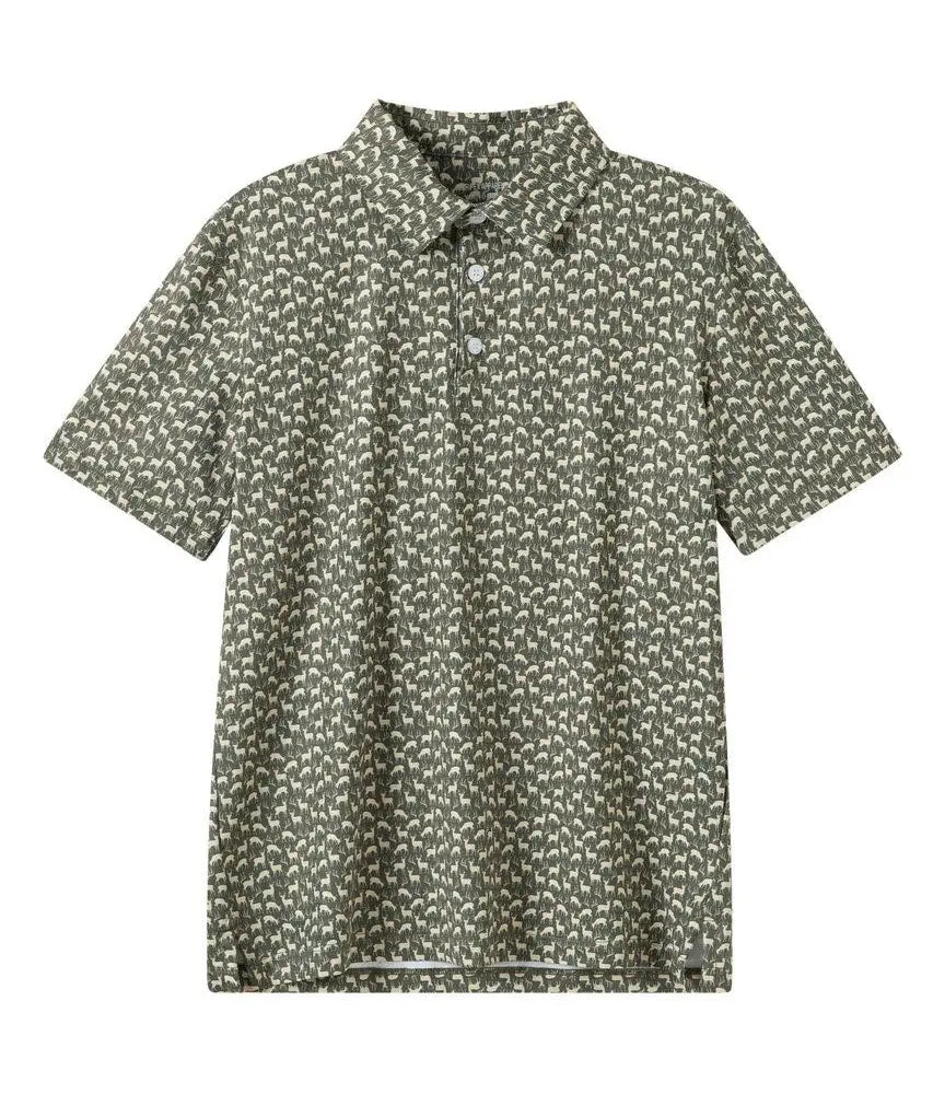 Men’s Trophy Buck Print Polo