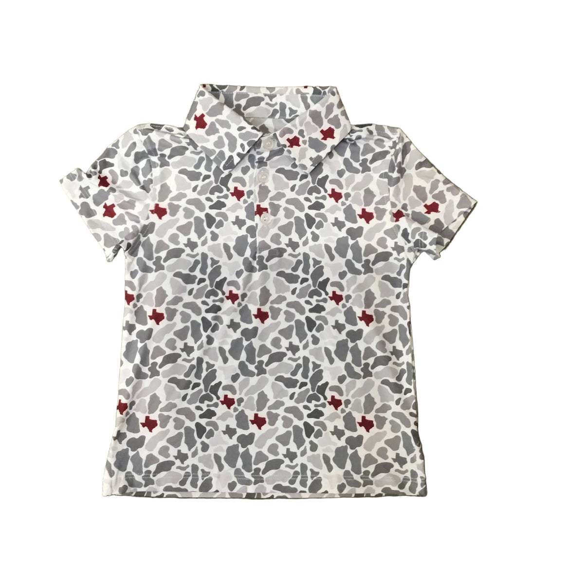 Men’s TX Camo Polo Maroon