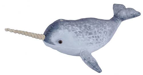 Living Ocean Narwhal 20-inch stuffed animal by Wild Republic, soft plush with detailed features