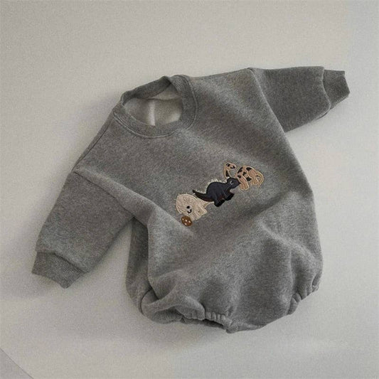 Annie & Charles® Dinosaur One Piece: Grey