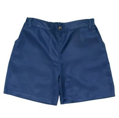 Ponce Performance Shorts in Blue by Saltwater Boys, elastic waistband with adjustable interior tabs