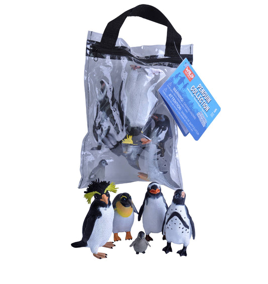 Wild Republic Polybag Zip Penguin 11" activity toy, soft penguin figure for imaginative play