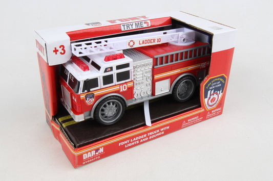 FDNY Fire Truck by Daron Toys with lights and sound; approximately 7 inches long