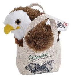 Splendors-Bag Bald Eagle 10-inch stuffed animal by Wild Republic, featuring refined craftsmanship and naturalistic proportion
