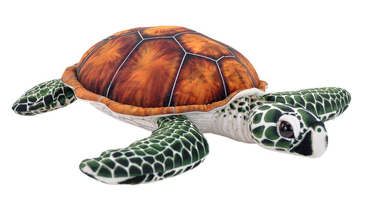 Living Ocean Green Sea Turtle II stuffed animal, 15-inch plush sea turtle by Wild Republic
