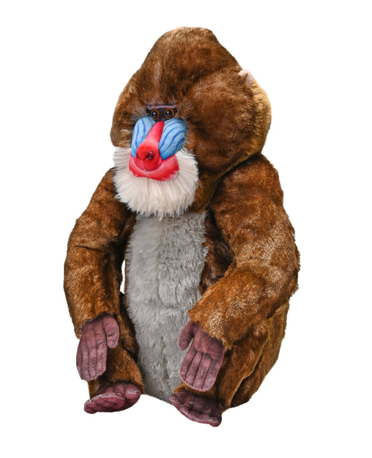 15-inch Artist Mandrill stuffed animal by Wild Republic with realistic detailing and vibrant coloring