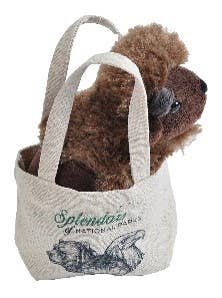 Splendors Bag Bison 10-inch stuffed animal by Wild Republic in natural colorway