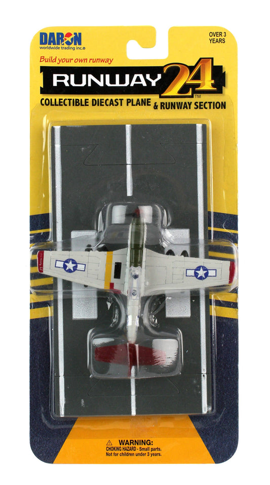 Daron die-cast metal Tuskegee Airmen model airplane with foam runway