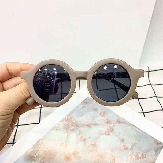 Round Sunglasses for Children UV400 Protection -Taupe