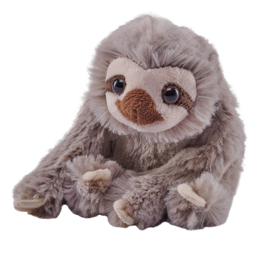 Pocketkins Eco Sloth stuffed animal by Wild Republic in neutral tones