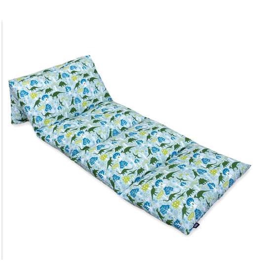 Dinomite Dinosaurs Pillow Lounger by Wildkin in soft cotton-polyester blend with four pillow pockets