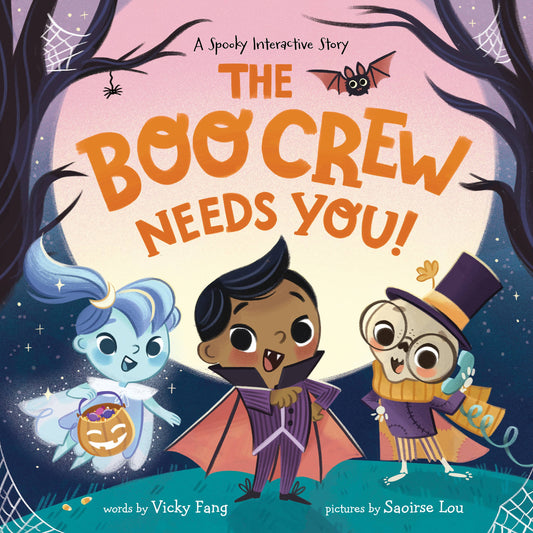 The Boo Crew Needs YOU! hardcover interactive picture book with ghost, skeleton, vampire characters