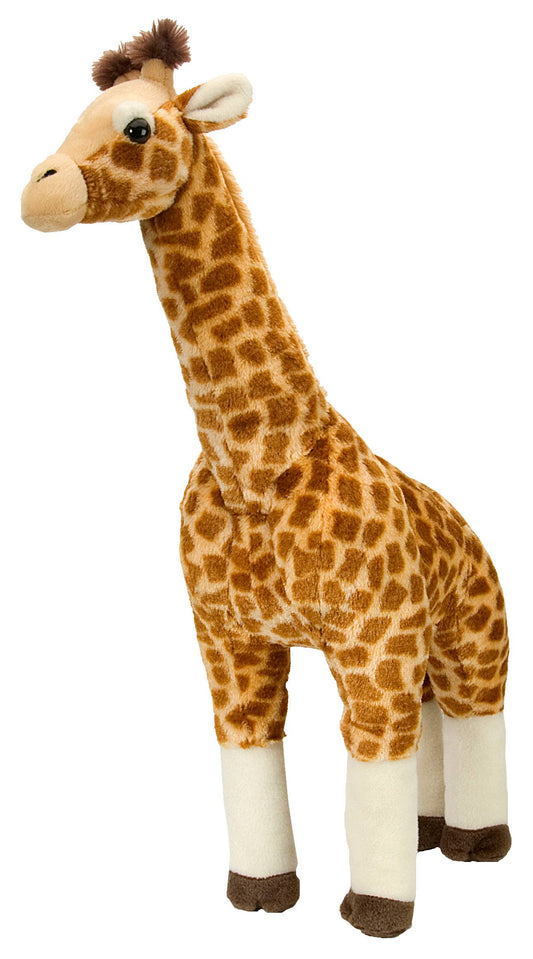 WR Plush Standing Giraffe 25-inch stuffed animal by Wild Republic in warm tan and cream tones