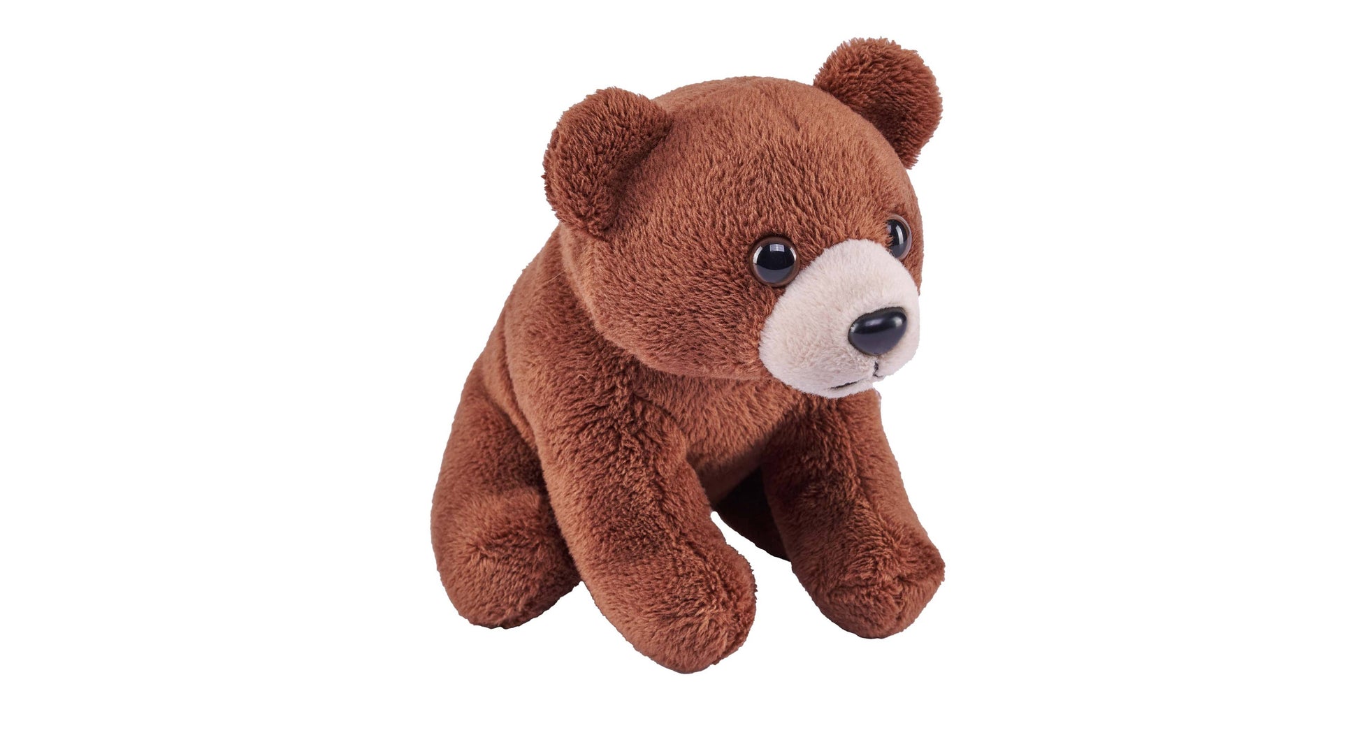 Pocketkins-Eco Brown Bear 5" stuffed animal by Wild Republic in natural brown