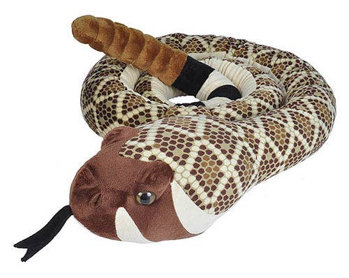 110-inch Wild Republic Western Diamondback plush stuffed animal with detailed diamond pattern and naturalistic proportions