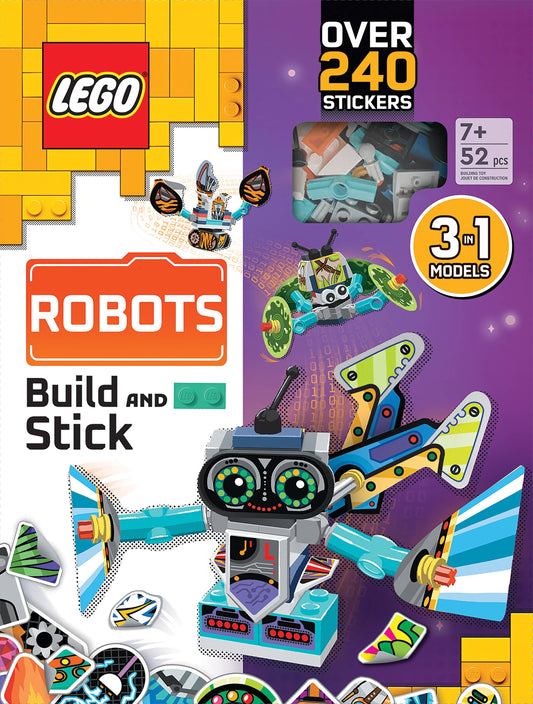 LEGO Build and Stick Robots hardcover activity book with stickers and building elements