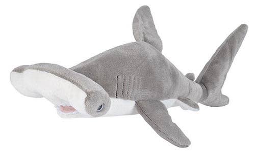 Wild Republic Cuddlekins Hammerhead Shark 12-inch stuffed animal with soft plush fabric and distinctive shark silhouette