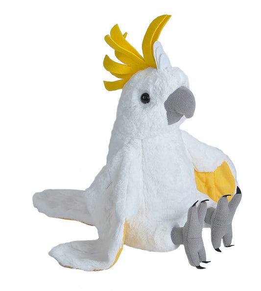 CK Cockatoo 12-inch stuffed animal by Wild Republic with lifelike detailing