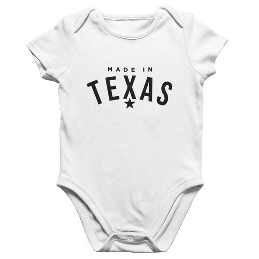 Made in Texas Co. unisex onesie in soft Airlume combed cotton, neutral tone