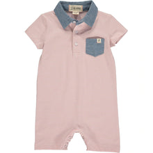 Load image into Gallery viewer, Saltash Polo Romper - Pink/White
