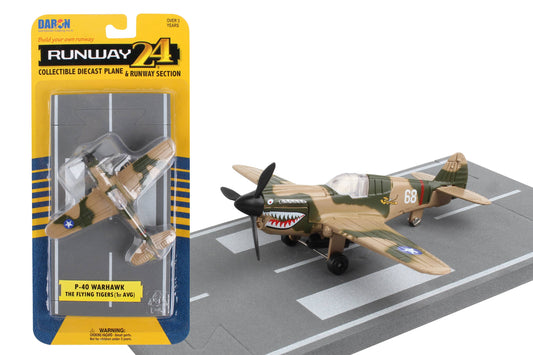Runway24 die-cast metal aircraft with flexible rubber runway section components
