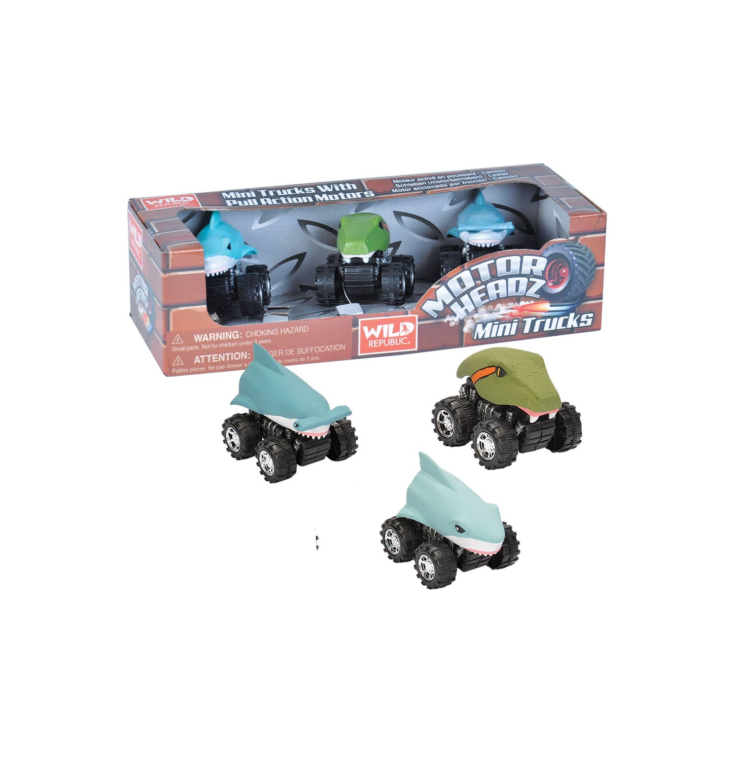 Motor Headz-Mini Aquatic Set by Wild Republic—five-inch stuffed ocean animals