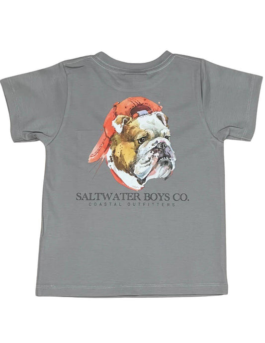 Bulldog graphic tee-Gray