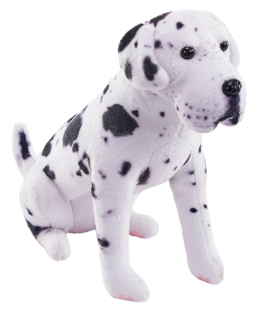 Rescue Great Dane plush toy with realistic sublimation-printed details and sound chip activation