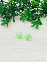 Load image into Gallery viewer, Glitter Acrylic Sports Stud Earrings - Tennis
