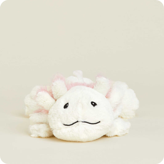 Axolotl Warmies Junior plush toy, microwavable with French lavender scent