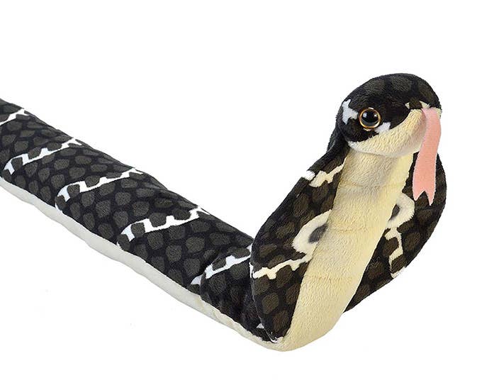 Wild Republic Snake Hooded Cobra 54-inch stuffed animal with detailed hooded design