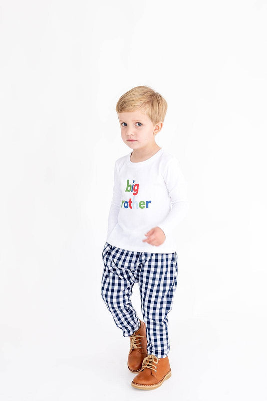 CLARK PANT - NAVY GINGHAM