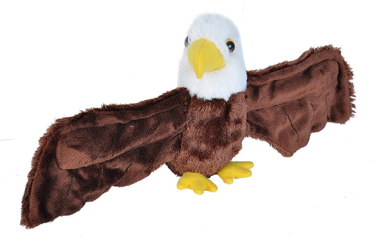 Wild Republic Huggers Bald Eagle 8-inch plush stuffed animal with white head and brown body
