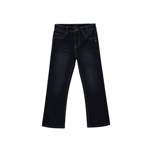 Zane Boys Bootcut Fit Denim in Indigo by Silver Jeans with subtle distress details and adjustable waist