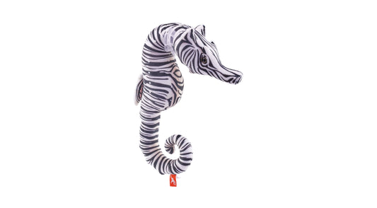 Living Ocean Zebra Seahorse, 15-inch stuffed animal by Wild Republic with detailed patterning