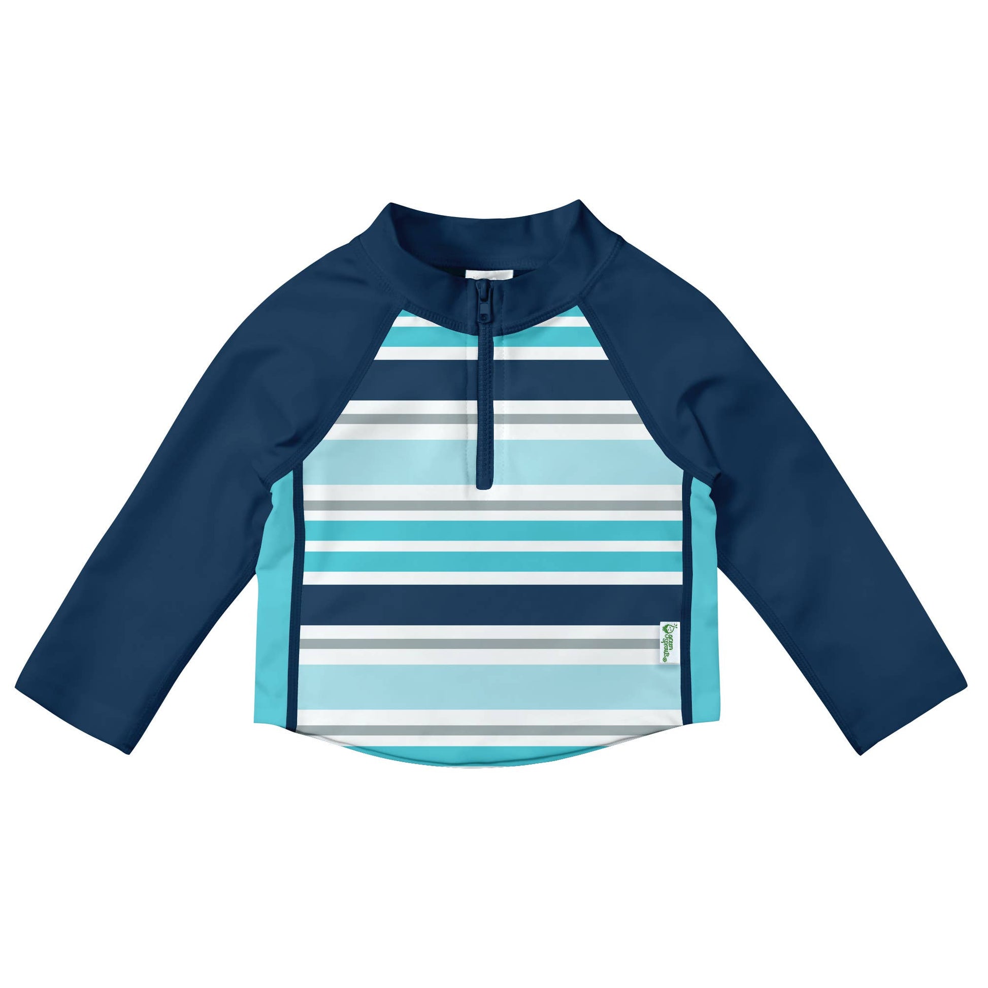 Long Sleeve Zip Rashguard by Green Sprouts with UPF 50+ sun protection